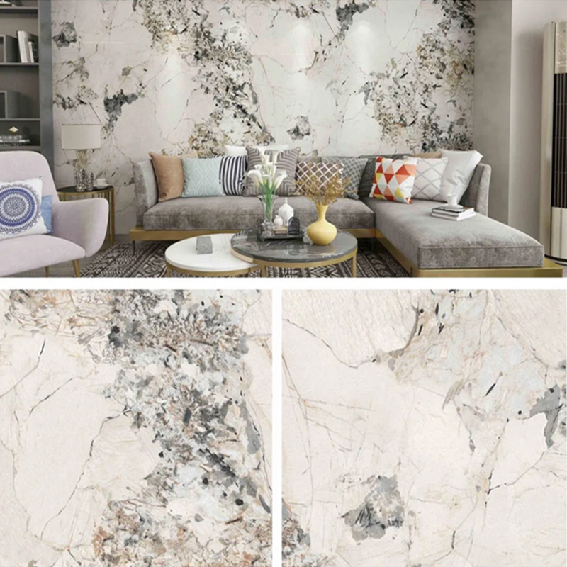 1220×2800mm UV Coated PVC Marble Sheet para sa Furniture at Cabinetry Magaan at Matibay na Dekorasyon Laminated Plastic Wall panel