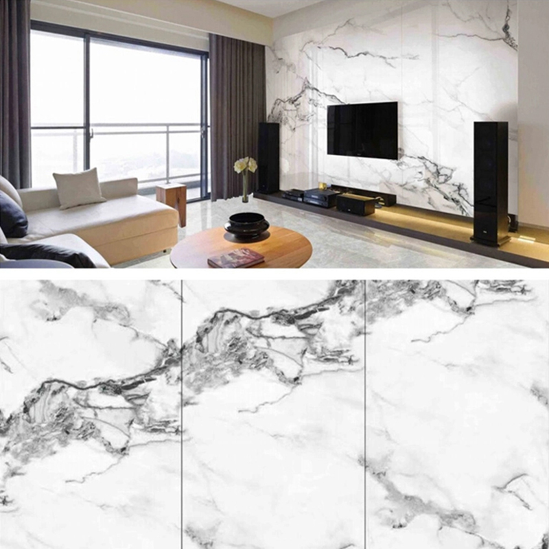 1220×2800mm UV Coated PVC Marble Sheet para sa Furniture at Cabinetry Magaan at Matibay na Dekorasyon Laminated Plastic Wall panel