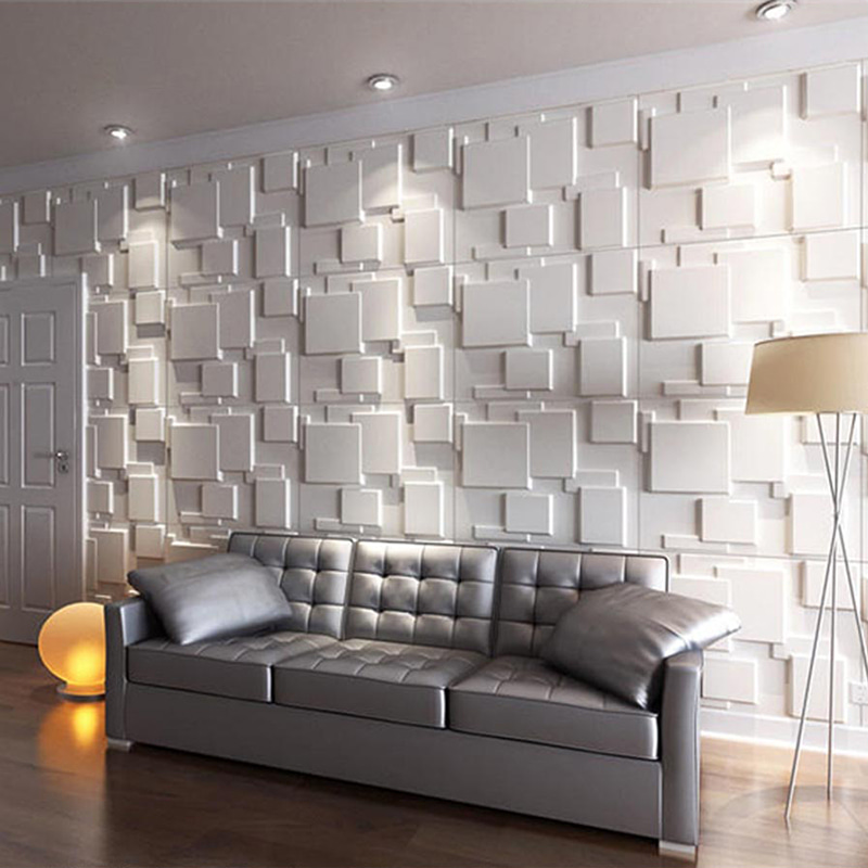 Mga Pared 3d Wall Panels Wallpaper Wall Coatings para sa Dekorasyon ng Bahay Indoor Panel De Pvc Modern Geometric Villa