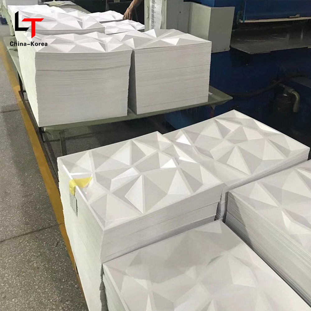 Modernong 3D PVC Wall Panel/Sticker Interior Waterproof Matt Black Diamond Shape para sa Living Room Bedroom Wall Decor Waterproof