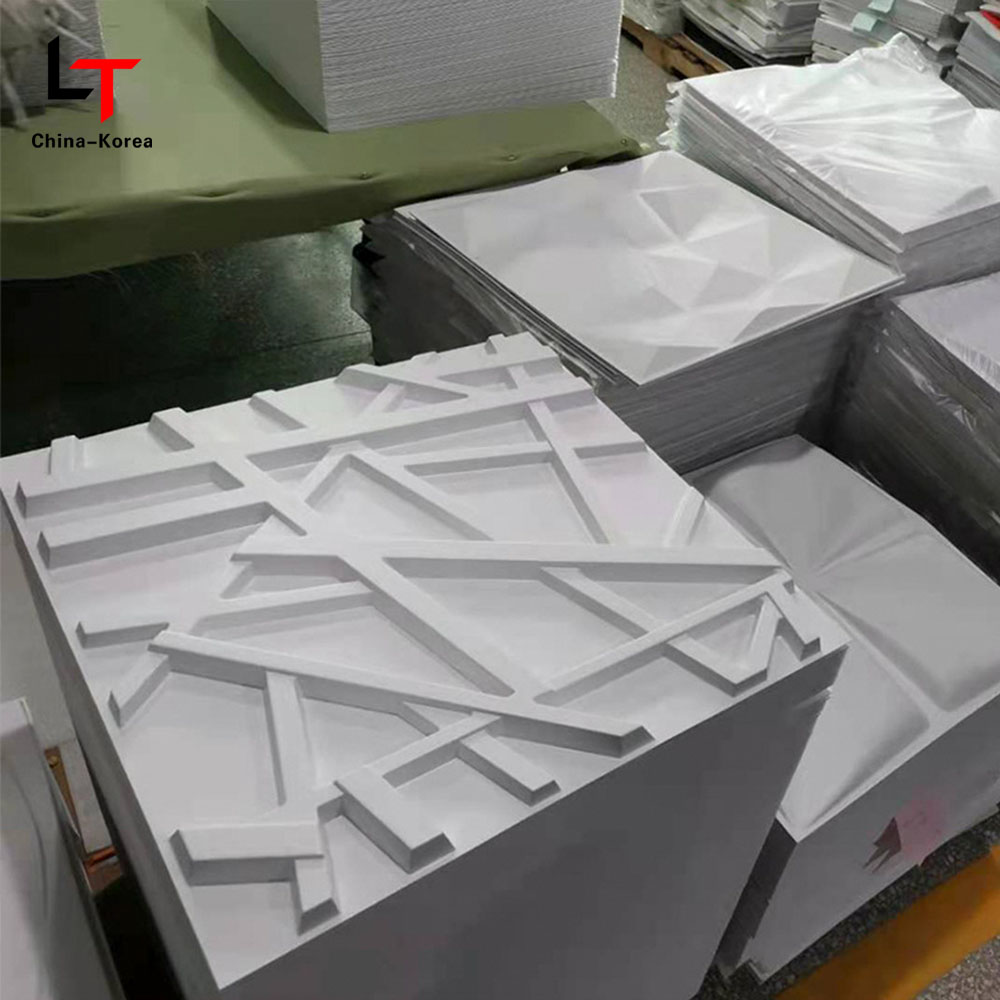 Modernong 3D PVC Wall Panel/Sticker Interior Waterproof Matt Black Diamond Shape para sa Living Room Bedroom Wall Decor Waterproof