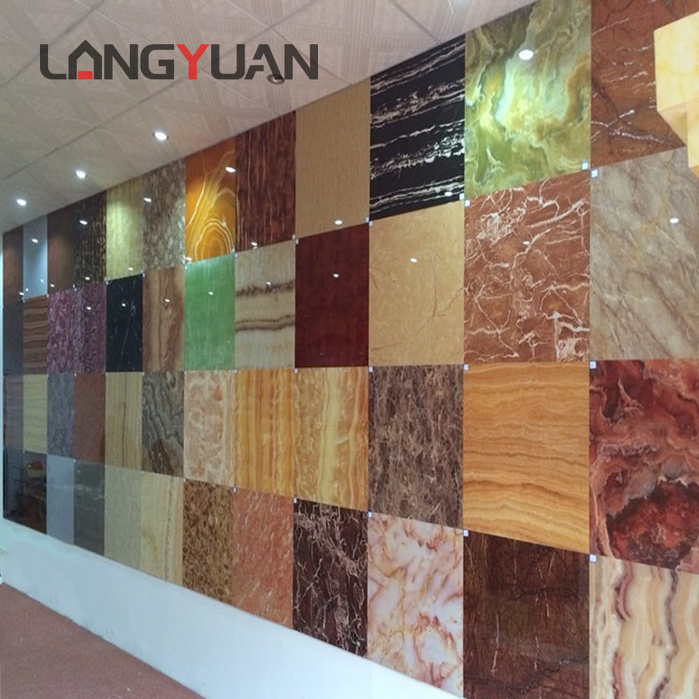 1220mm×2440mm SPC Wall Panel Bathroom Wall Board Waterproof at Flame Retardant Eco-friendly Interior UV Decorative Panels