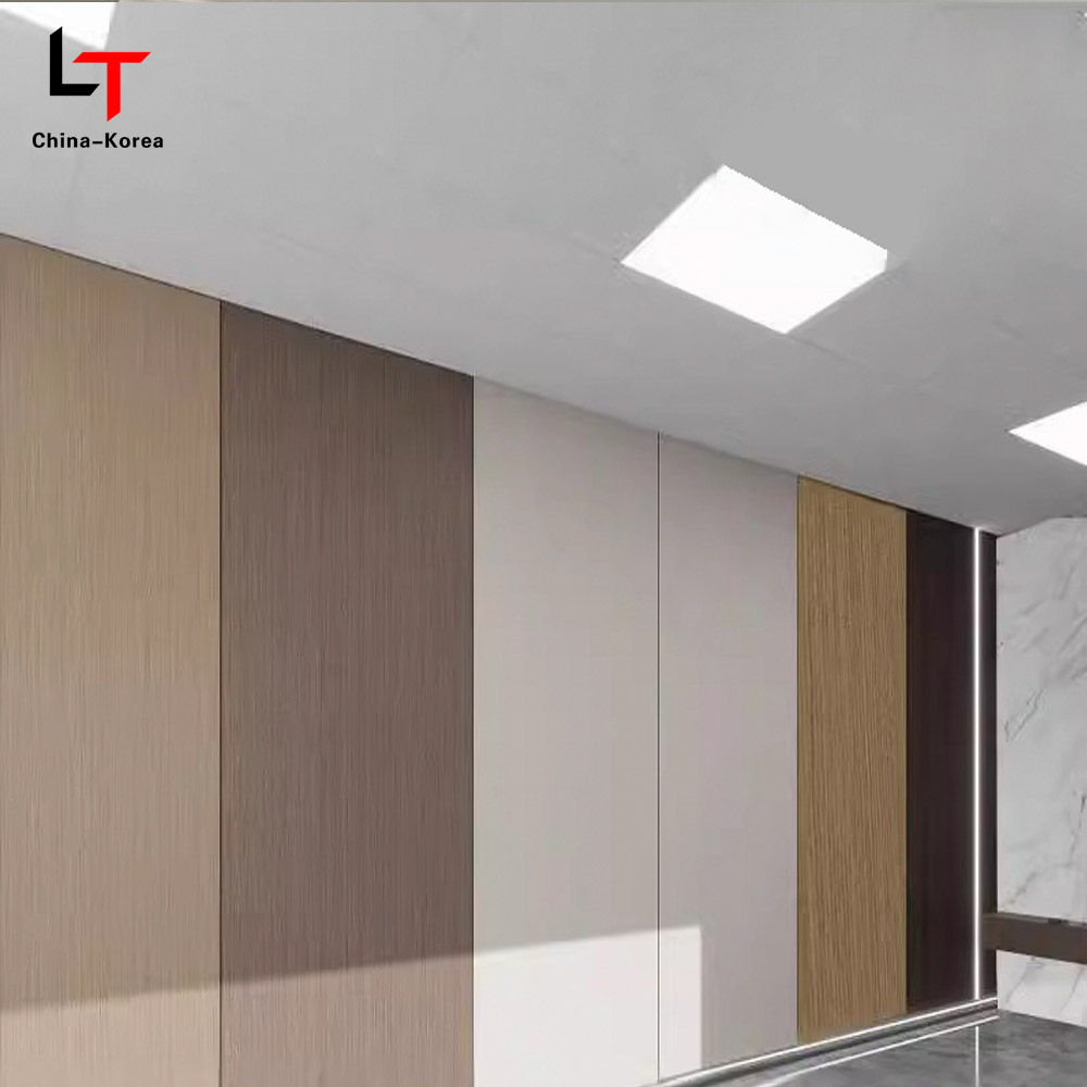 1220 × 2440mm Eco-Friendly PVC Wood Veneer Grain Dekorasyon na mga Panel sa dingding para sa Indoor Wall Cladding na Waterproof Scratch-Resistant Madaling I-install