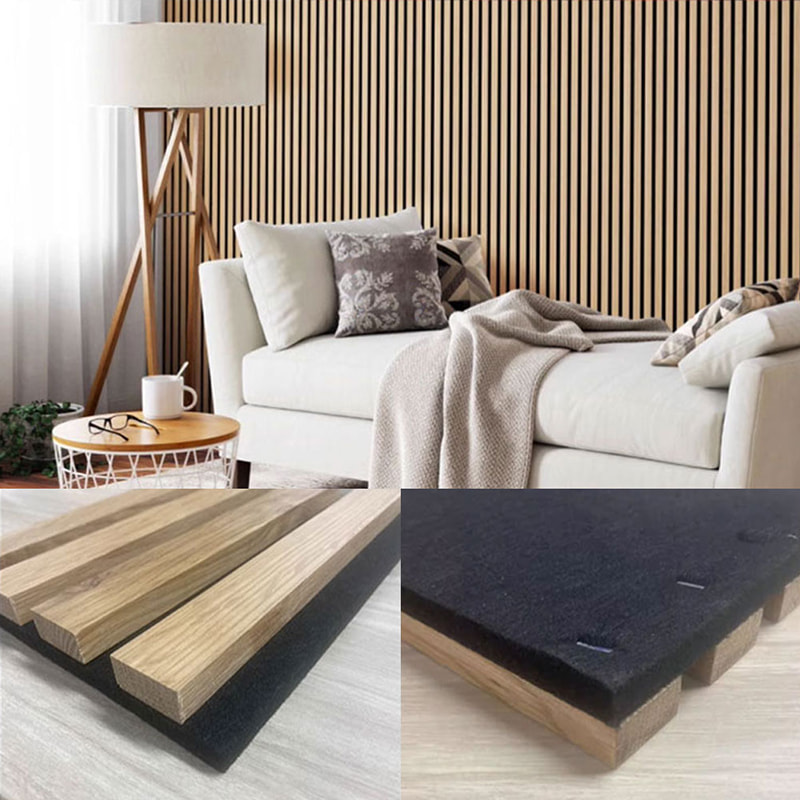 Modernong Panloob na WPC Acoustic Wall Panels Dekorasyon na Interlocking na Disenyo ay Soundproof Fireproof Sound-Absorbing Exterior Grille Grade