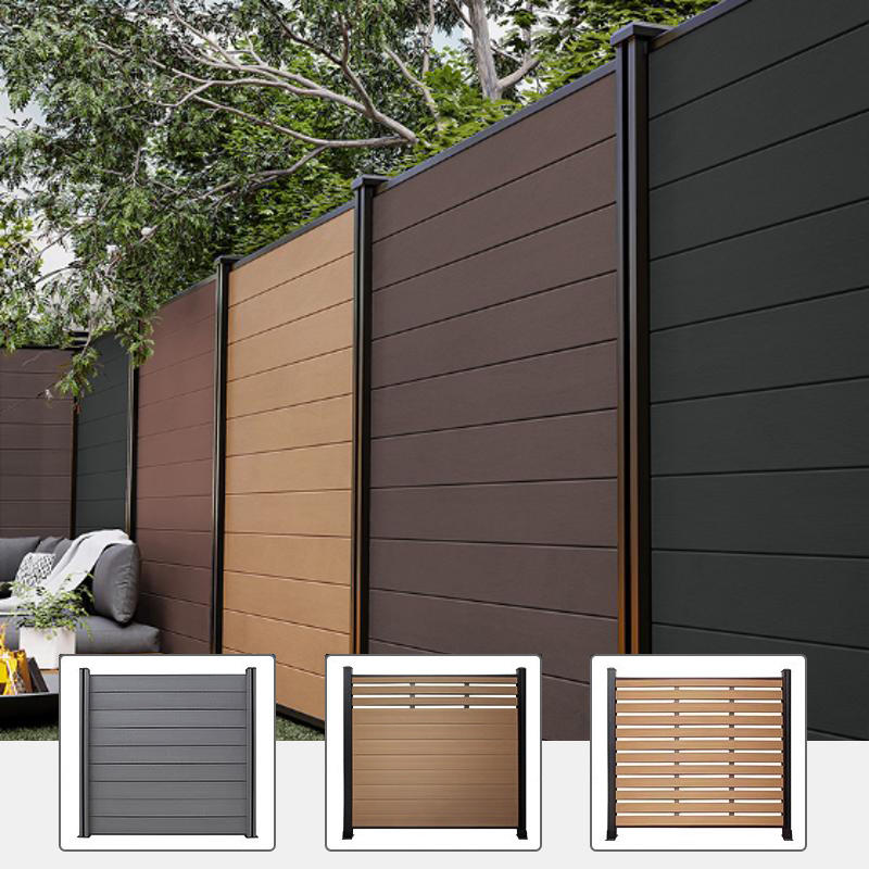 Co-extrusion Pandekorasyon na Bakod Screen na lumalaban sa panahon Wpc Composite Privacy Garden Fence Sun-proof Wear-resistant Anti- anay Madaling I-install