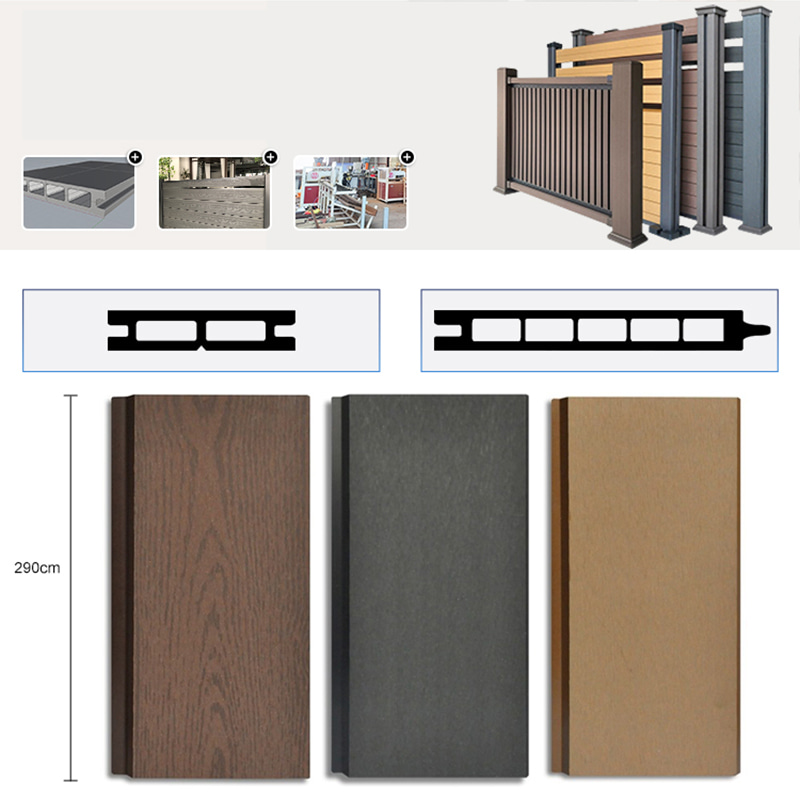 Co-extrusion Pandekorasyon na Bakod Screen na lumalaban sa panahon Wpc Composite Privacy Garden Fence Sun-proof Wear-resistant Anti- anay Madaling I-install