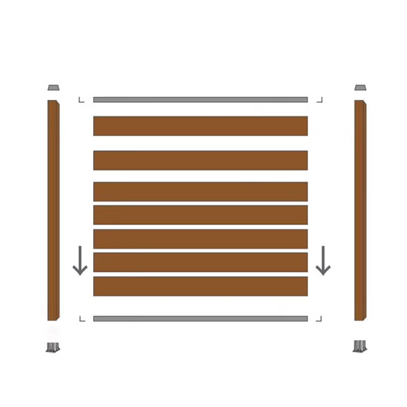 Co-extrusion Pandekorasyon na Bakod Screen na lumalaban sa panahon Wpc Composite Privacy Garden Fence Sun-proof Wear-resistant Anti- anay Madaling I-install