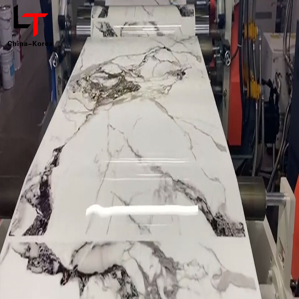 Metallic Marble Golden PVC Film Heat Transfer Decor Film Hot Stamping Roll para sa Vacuum Press Foil Manufacturer Gold Lamination