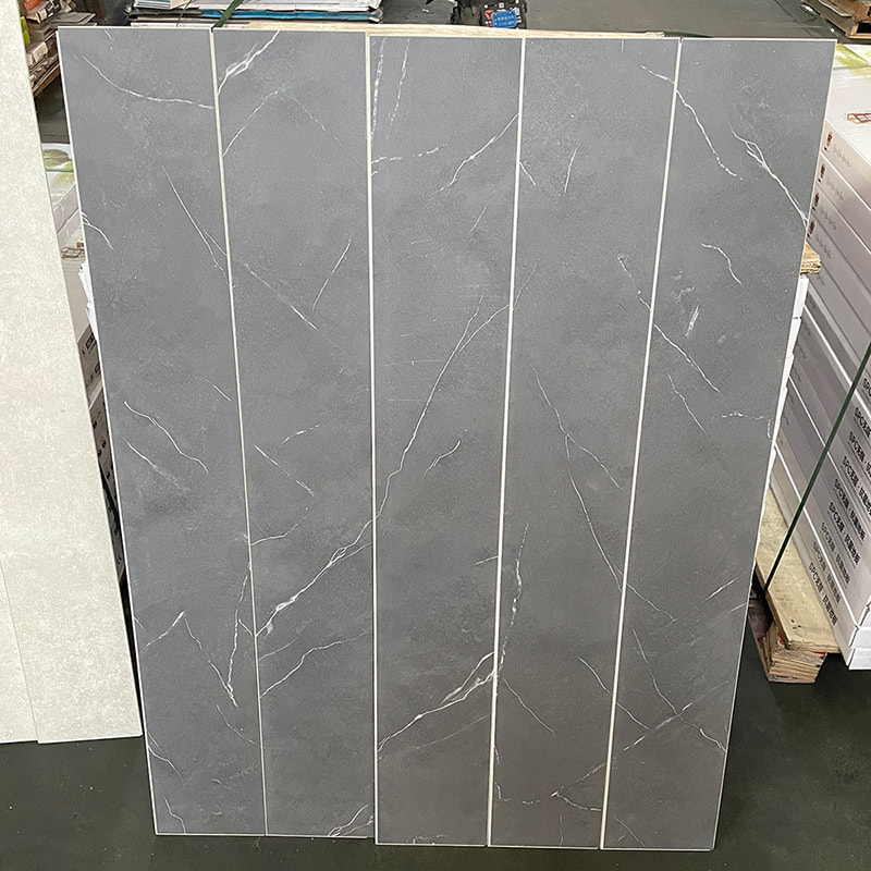 White at Black Marble Wooden Grain Rigid Core Interlock Click Lock Vinyl Plank Floor Piso PVC Interior Click Piso SPC Flooring